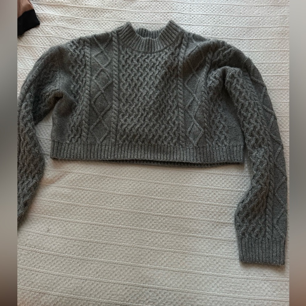 H&M Charcoal Cable Knit Women's Sweater